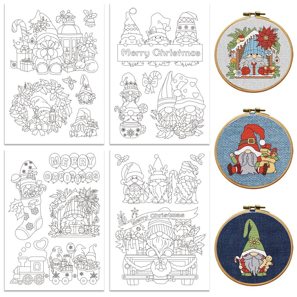 Peacoblue Chirstmas Fairies Stick and Stitch Embroidery Patterns