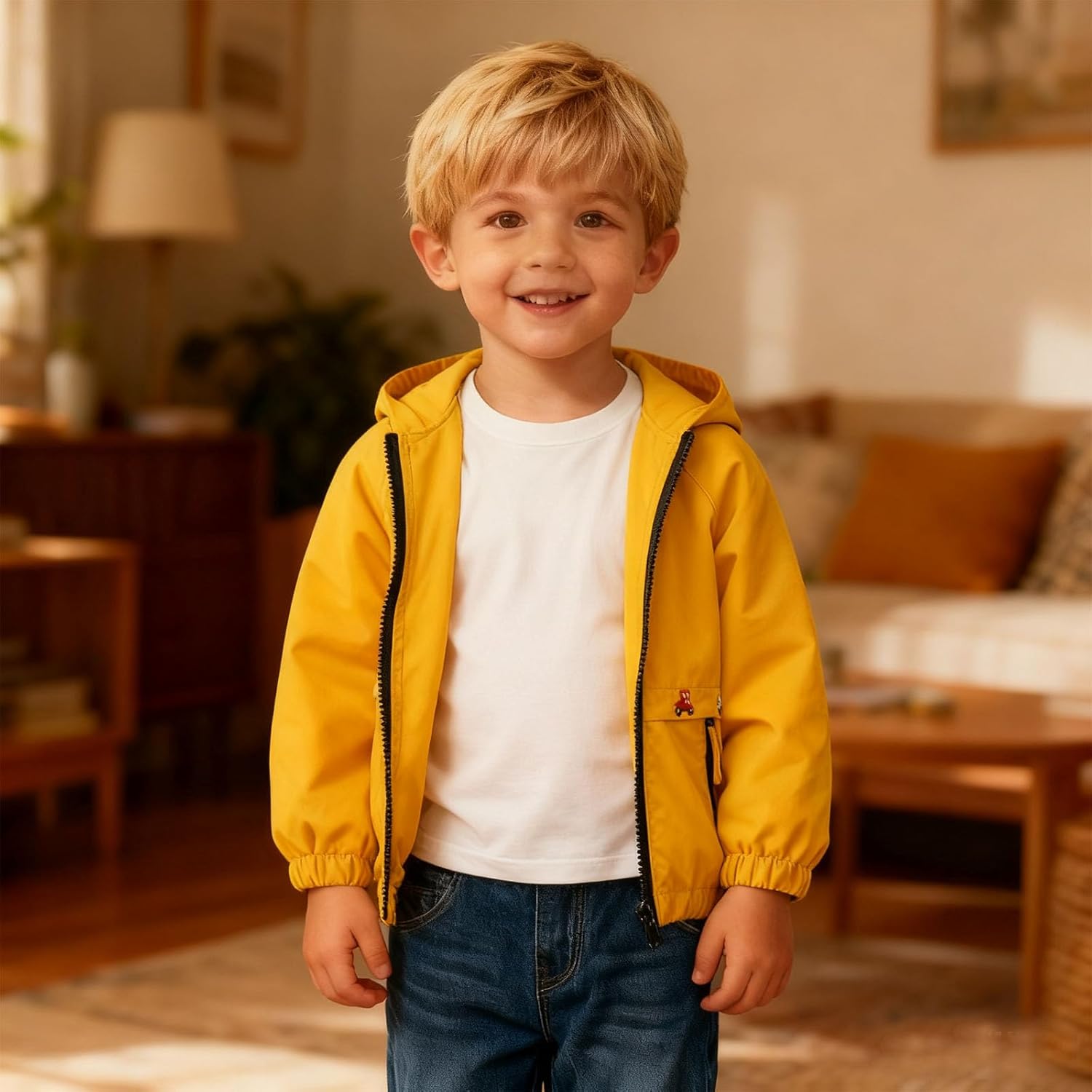 IBTOM CASTLE Toddler Baby Boys Girls Windbreaker Casual Outerwear Kids Lightweight Zip Hooded Jacket Dust Coat - Image 5