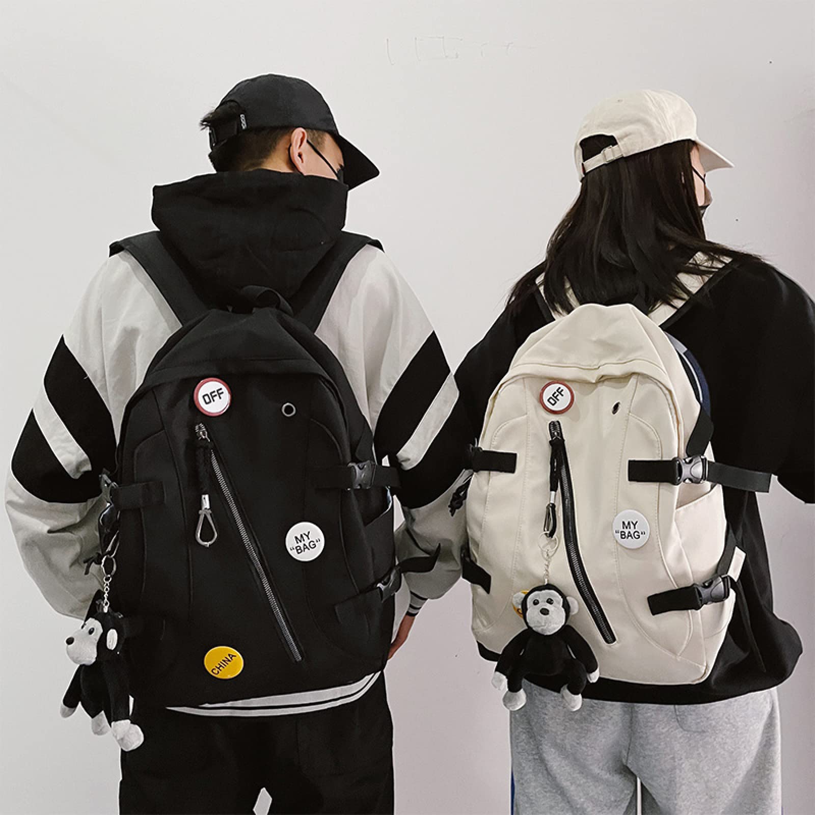 Zaino unisex Zaino da viaggio in nylon impermeabile di grande capacità Borsa da scuola per adolescenti