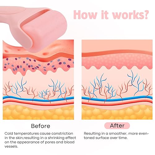 Miniatura 3 de LATME Rodillo de hielo para ojos faciales, regalos para mujer, rodillo masajeador facial, hinchazón, alivio del dolor de migraña y lesiones menores