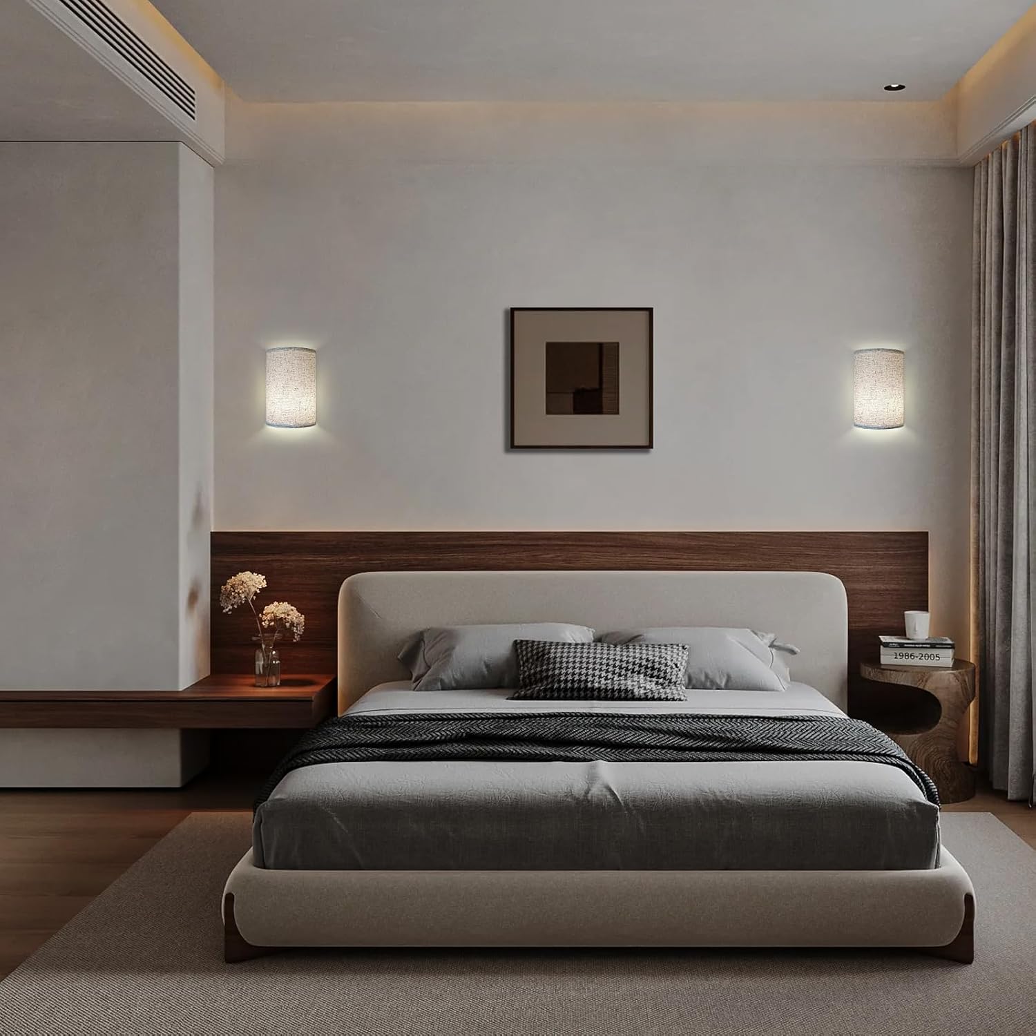 Battery Operated Wall Sconces Stick on Rechargeable Wall lamp with Battery Powered Bulbs Adhesive Wall Light Fixture for Living Room Bedroom