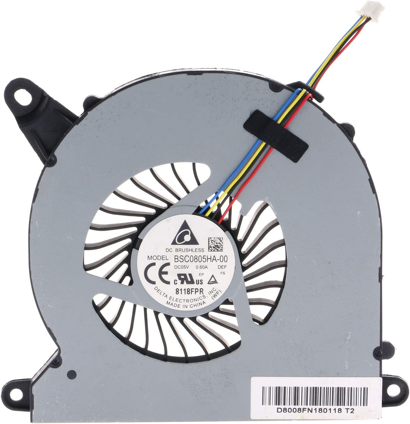 Replacement CPU Cooling Fan for Intel NUC8 NUC8i7BEH NUC8i3BEH NUC8i5BEH NUC8i5BEK NUC8i7BEK NUC8i3BEK BSC0805HA-00 DC05V 0.60A