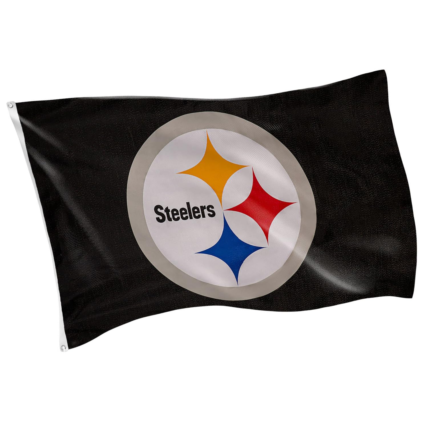NFL Pittsburgh Steelers 3 x 5 Outdoor Durable Flag with Grommets | Heavy Duty Flag & Banner for Outdoor Garden Patio | Indoor Wall Decor Flag for Room | Works with Flag Poles for Outside House