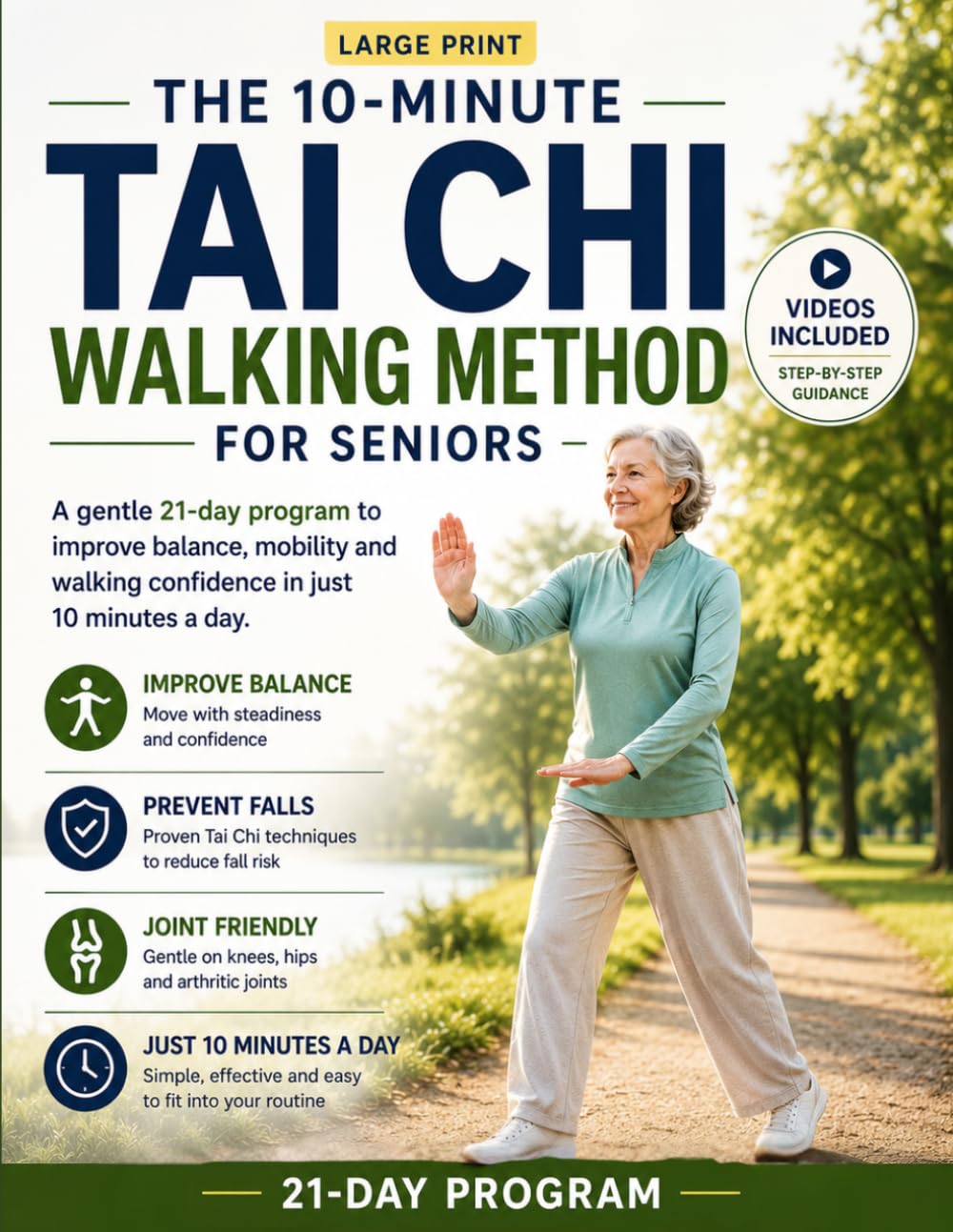 The 10-Minute Tai Chi Walking Method for Seniors: A 21-Day Illustrated Program to Prevent Falls, Build Balance and Walk with Freedom Again. No Equipment, No Experience Required