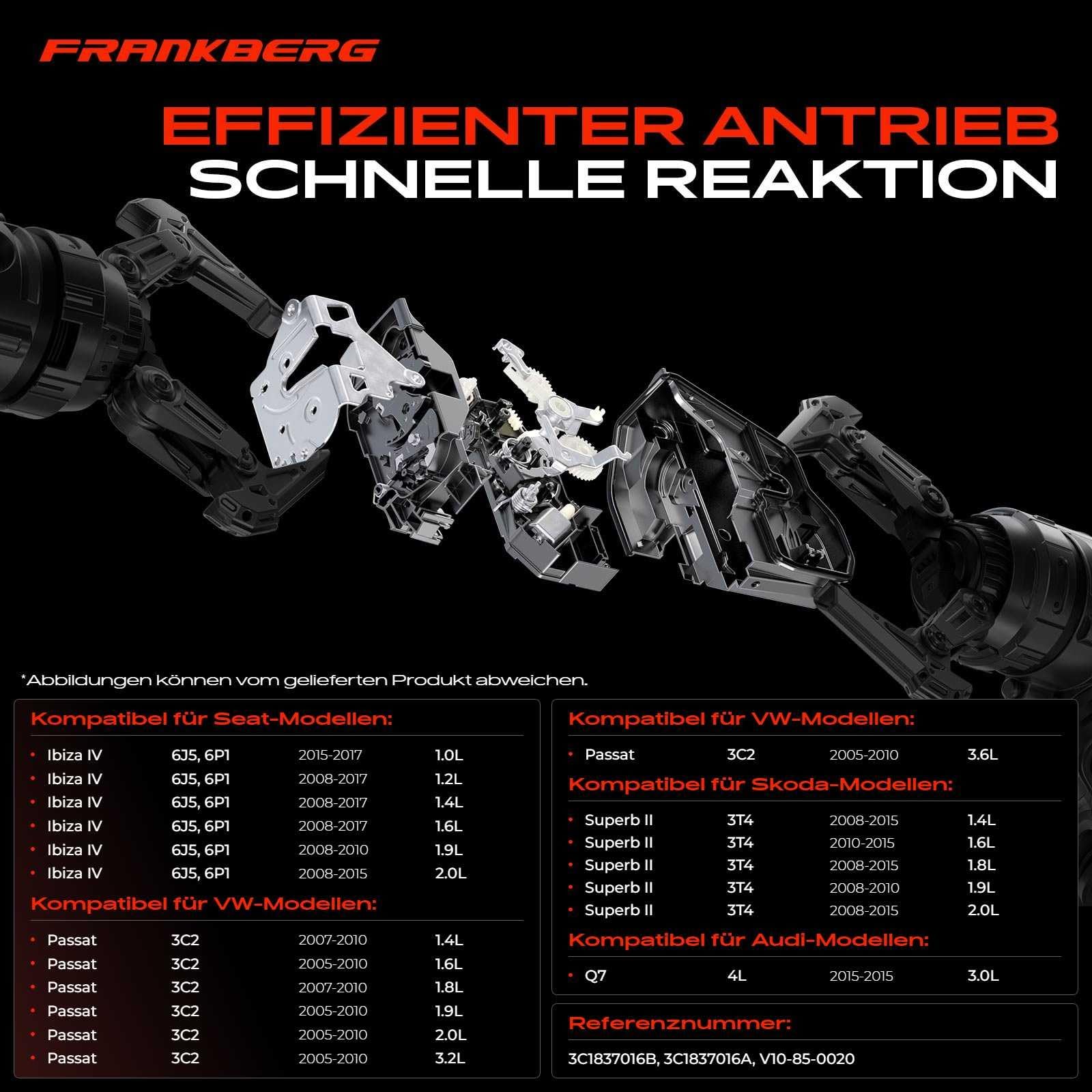 Frankberg Stellmotor Türschloss Zentralverriegelung Stellelement 3C1837016A