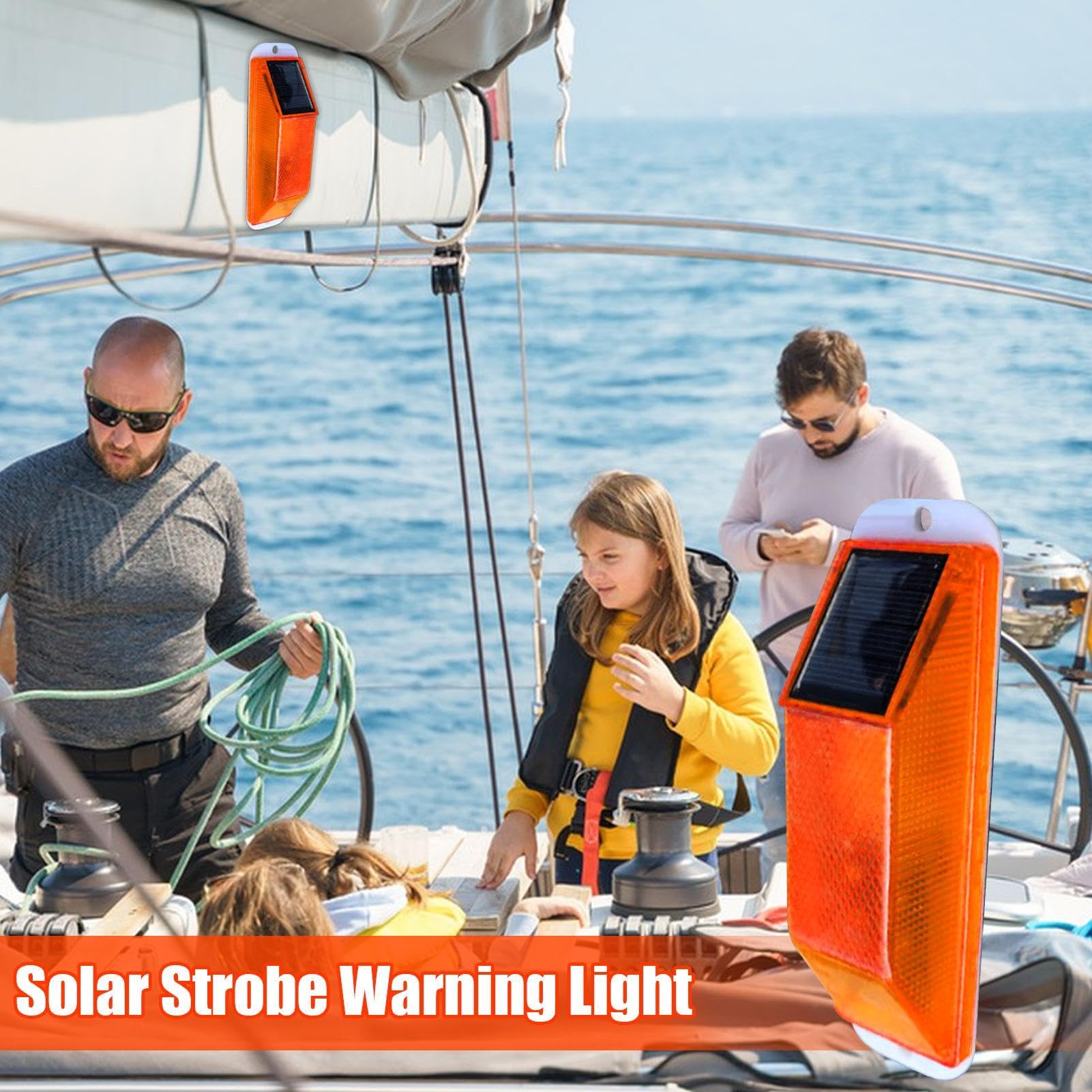 Luce Di Avvertimento Solare Esterna - Lampeggiante, Impermeabile IP54, Per Sicurezza Stradale - Foto 11