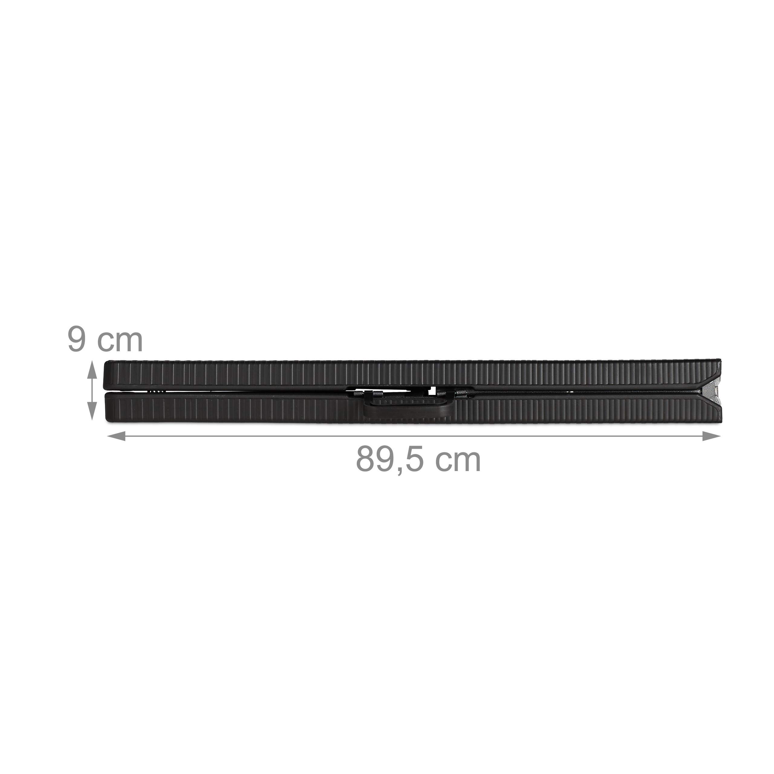 Relaxdays Panca Set da 2x Panche Plastica 43x179x24,5 cm Nero