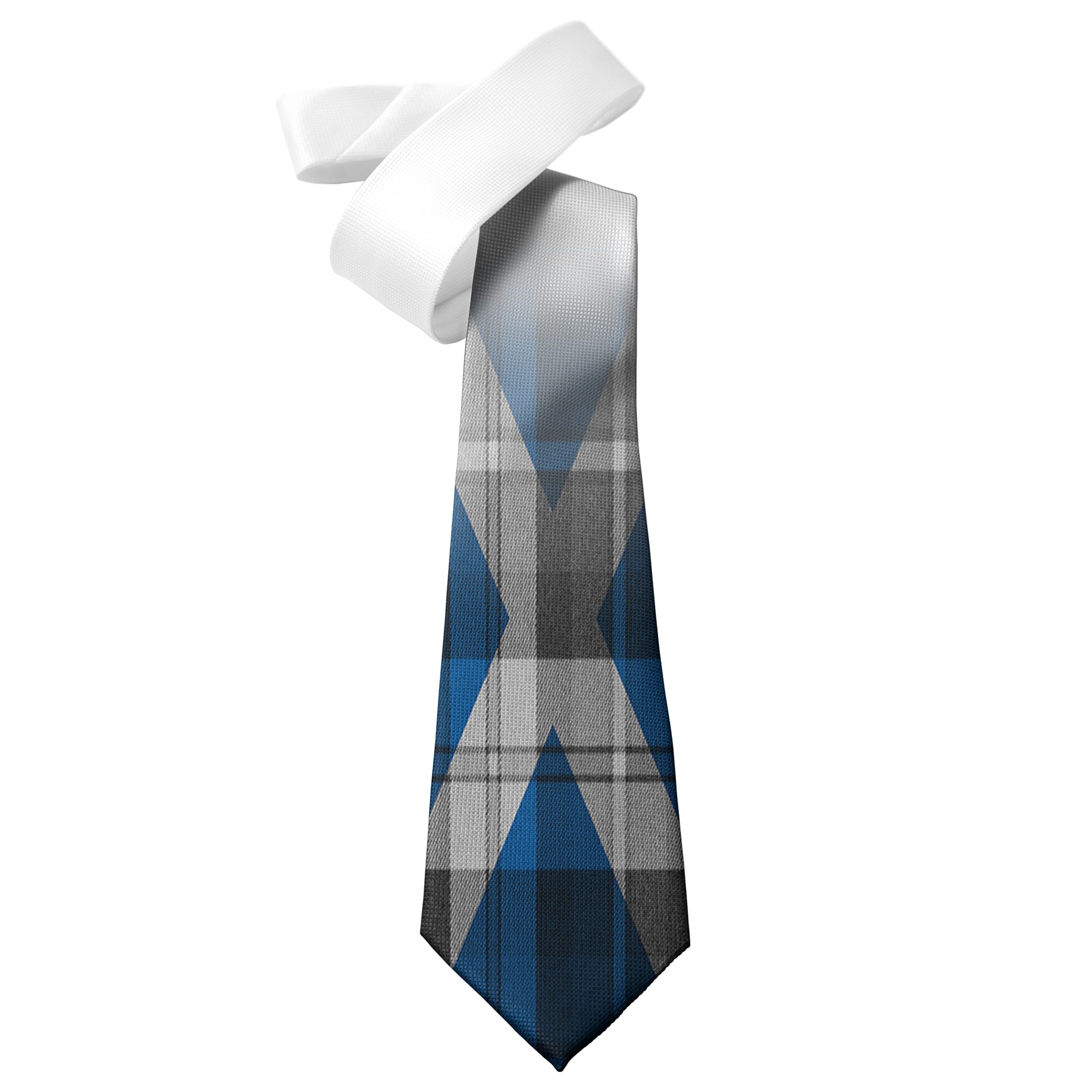 ShopQuality4U Scotland Flag Tartan design Mens Printed Neck Tie - Polyester - Great Gift - Half Tie Print