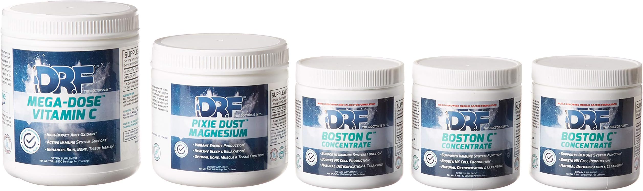 TRI-Start 30 Day Supply Health Kit by Dr Farrah World Renown Medical Doctor | Includes 3X Boston C Concentrate - 1x MEGA-DOSE Vitamin C - 1x Pixie DUST Magnesium |