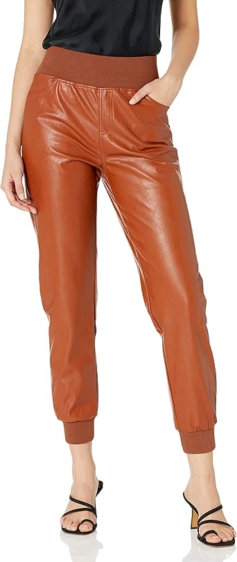 KENDALL + KYLIE womens Vegan Leather Jogger at Amazon Women's Clothing store