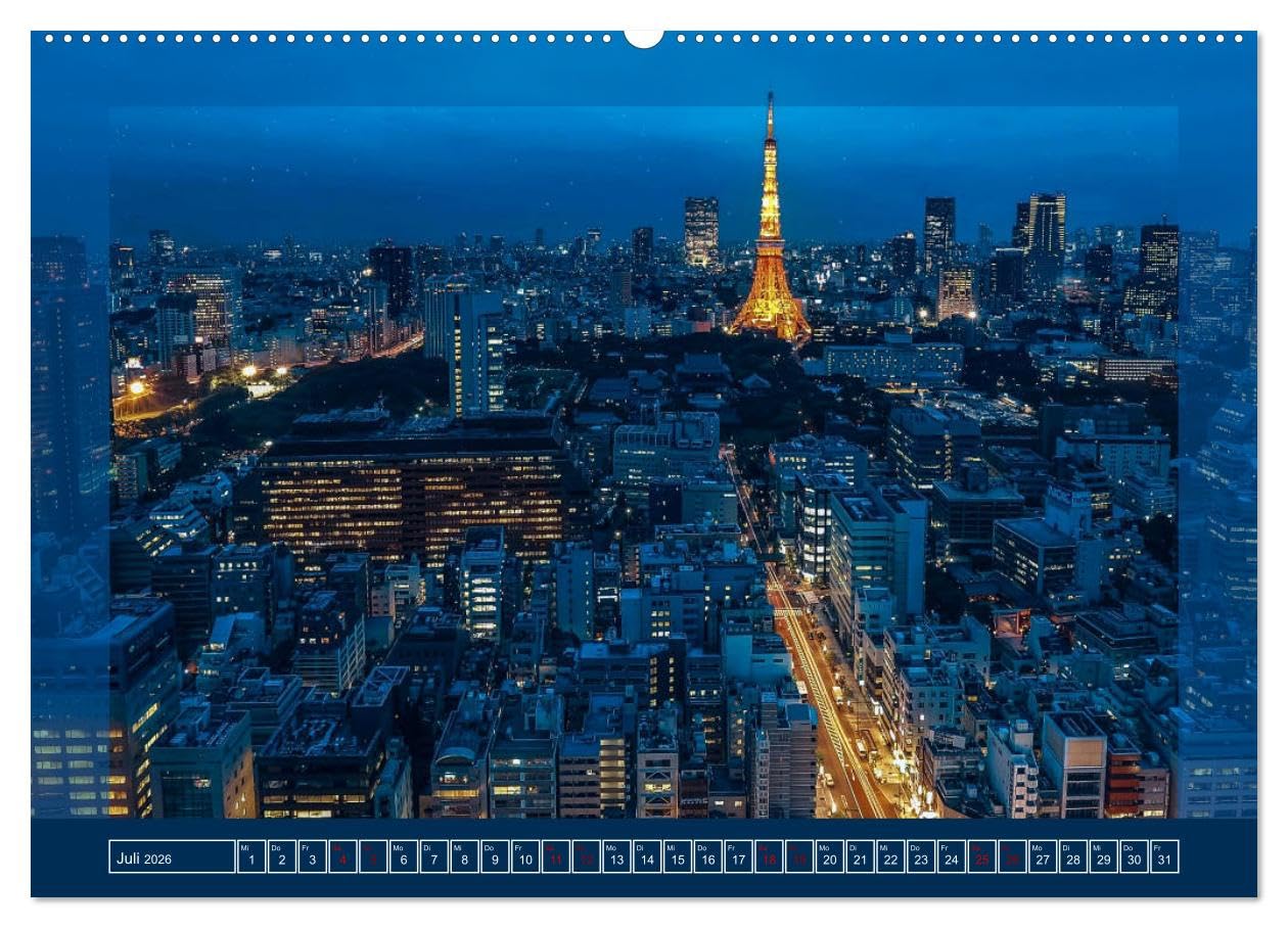 Metropolen - Asiens schönste Städte bei Nacht (hochwertiger Premium Wandkalender 2026 DIN A2 quer), Kunstdruck in Hochglanz: Stimmungsvolle ... Asiens im Lichterglanz (CALVENDO Orte)