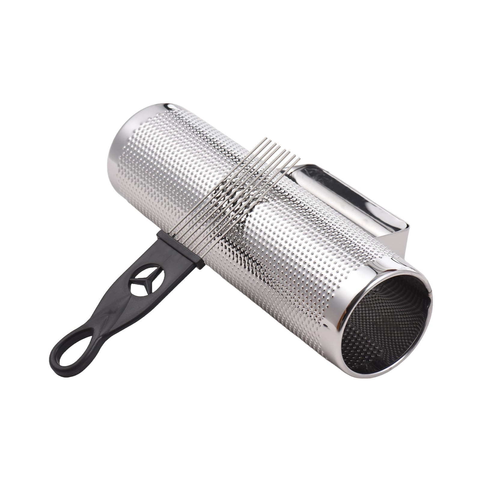 Guiro shaker in acciaio inossidabile da 12 pollici, shaker a percussione in metallo professionale con raschietto, strumento di strumenti musicali di guiro di sabbia di sabbia per (10 pollici)