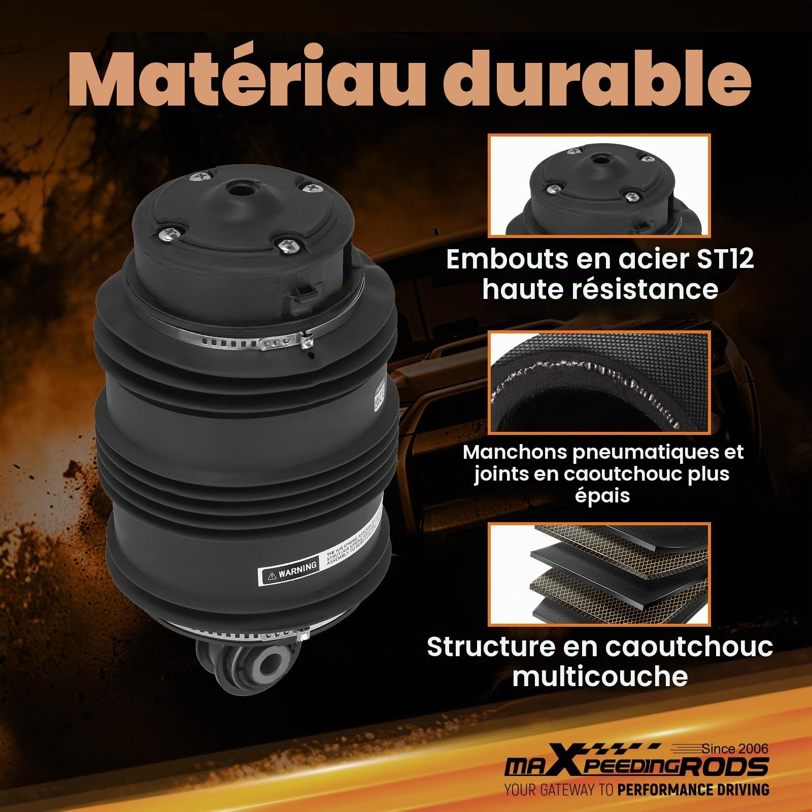 maXpeedingrods 2x Suspension Pneumatique pour Mercedes E‑Klasse S211 | 211 320 09 25,2113200925,211320092580,211320092560,211320092505,A 211 320 09 25,A2113200925,A211320092560, A211320092580