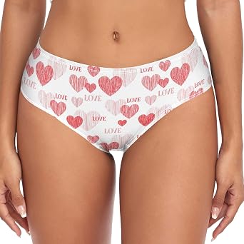 Womens Stylish Sexy Pattern Girls Underwear Soft Breathable High Waist Brief Stretchy Bikini Panties