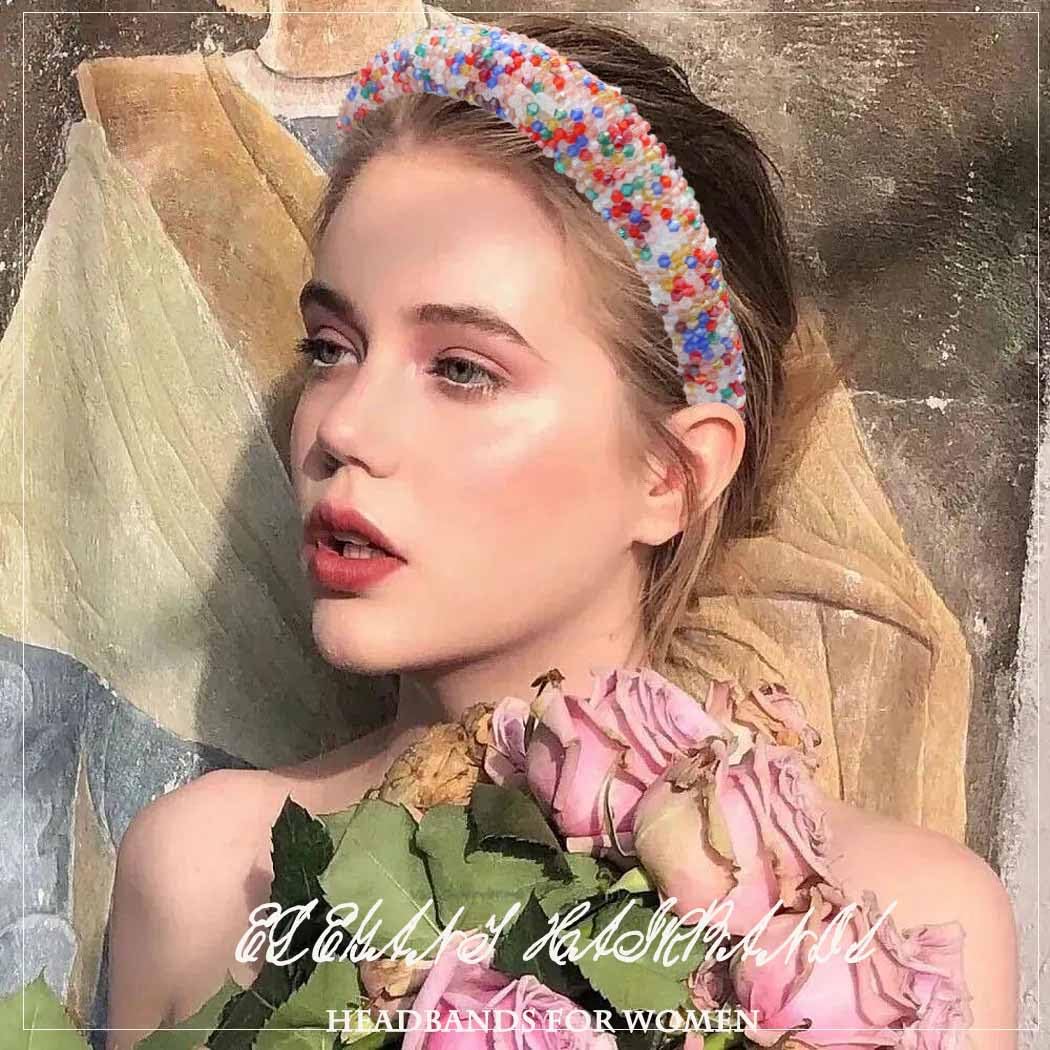 Amazon.com : Coridy Wide Baroque Headbands Glitter  display picture 3