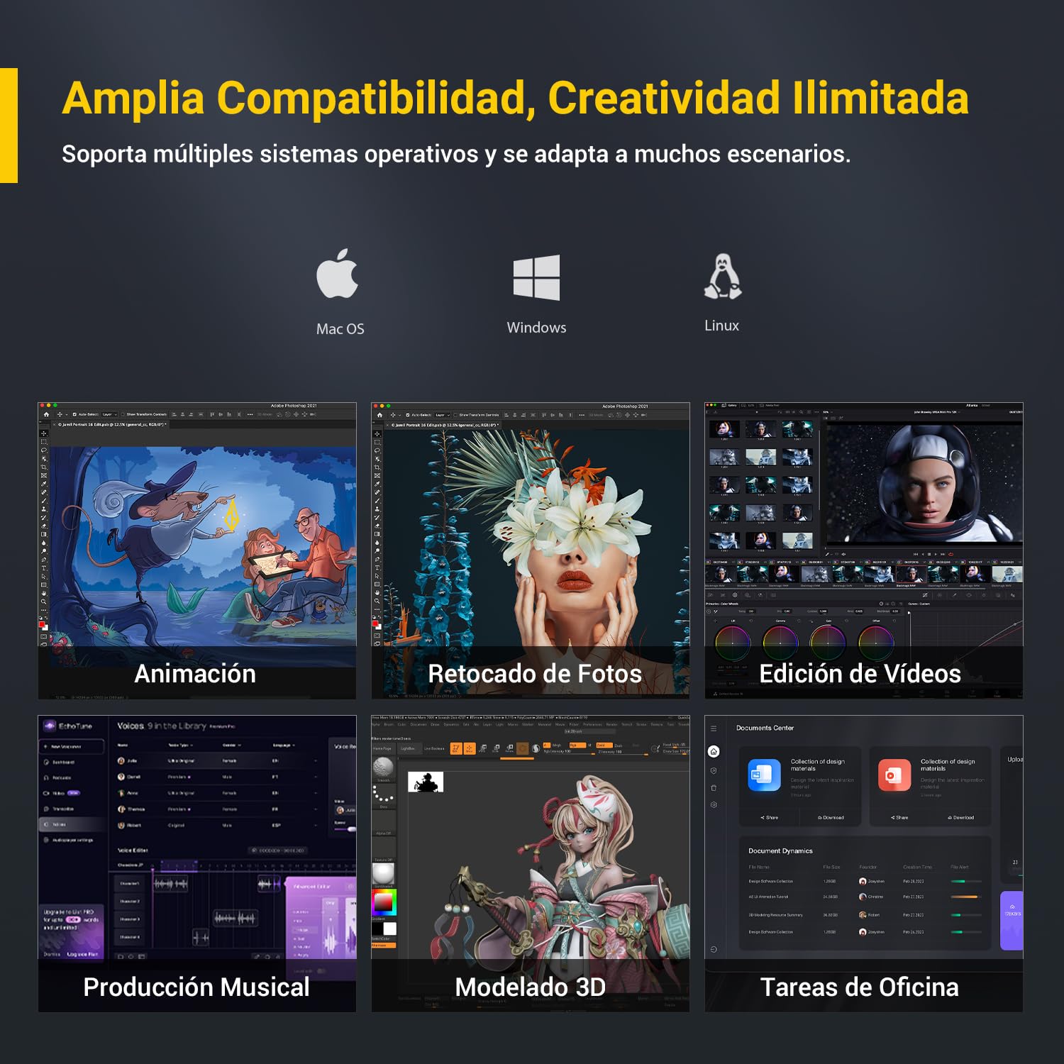 Xencelabs Quick Keys para Tableta Gráfica con Pantalla OLED Teclado Programable Teclas de Atajo Personalizables Teclado Programable para Tabletas Gráficas PC Portátil