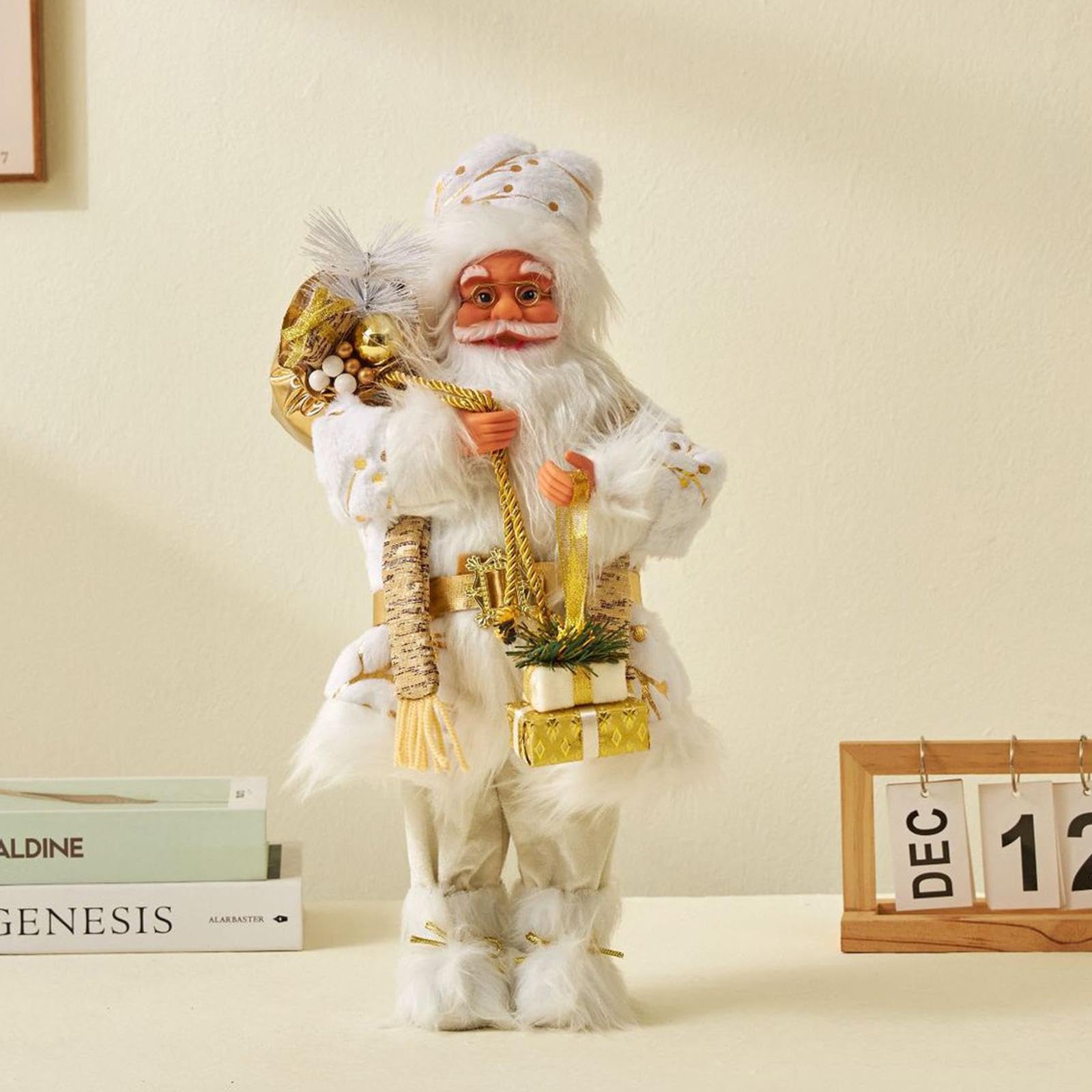Oshhni Figurine de Père Noël, Décorations de Noël pour Cheminée Intérieure, 45 cm