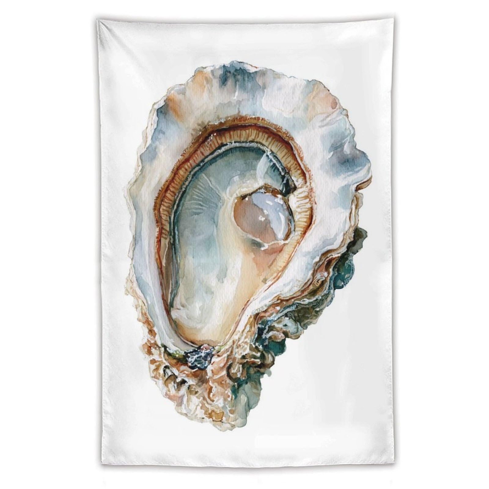 Jubonexis Watercolor Oyster Tapestry Polyester Aesthetic Wall Hanging Bedroom Living Room Dorm Decor 40"x60"
