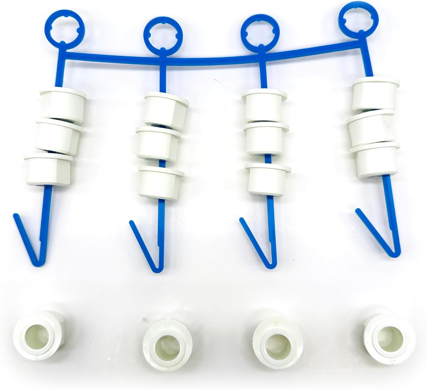 Concept2 Scull Oarlock Bushings Set for 7/16 inch Rigger Pin, 1 to 7 Degrees, 395 White