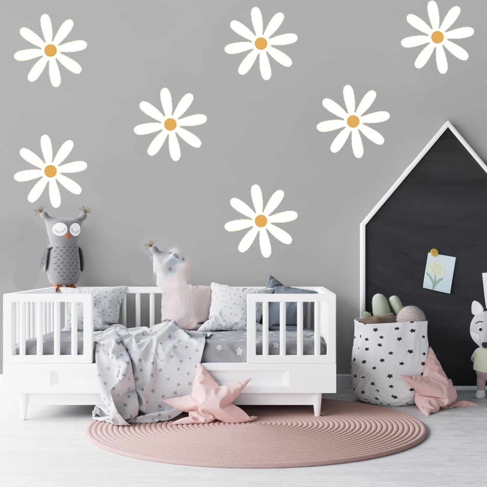 Adesivi Da Parete Adesivo murale decorativo floreale piccola pianta margherita Decorazioni per La Casa adesivo murale per Soggiorno Camera da Letto