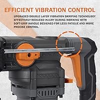 Vista 8 de KSEIBI Taladro de martillo rotatorio de velocidad variable de 1-1/4 pulgadas, martillo de demolición SDS Plus para taladro de hormigón de 13