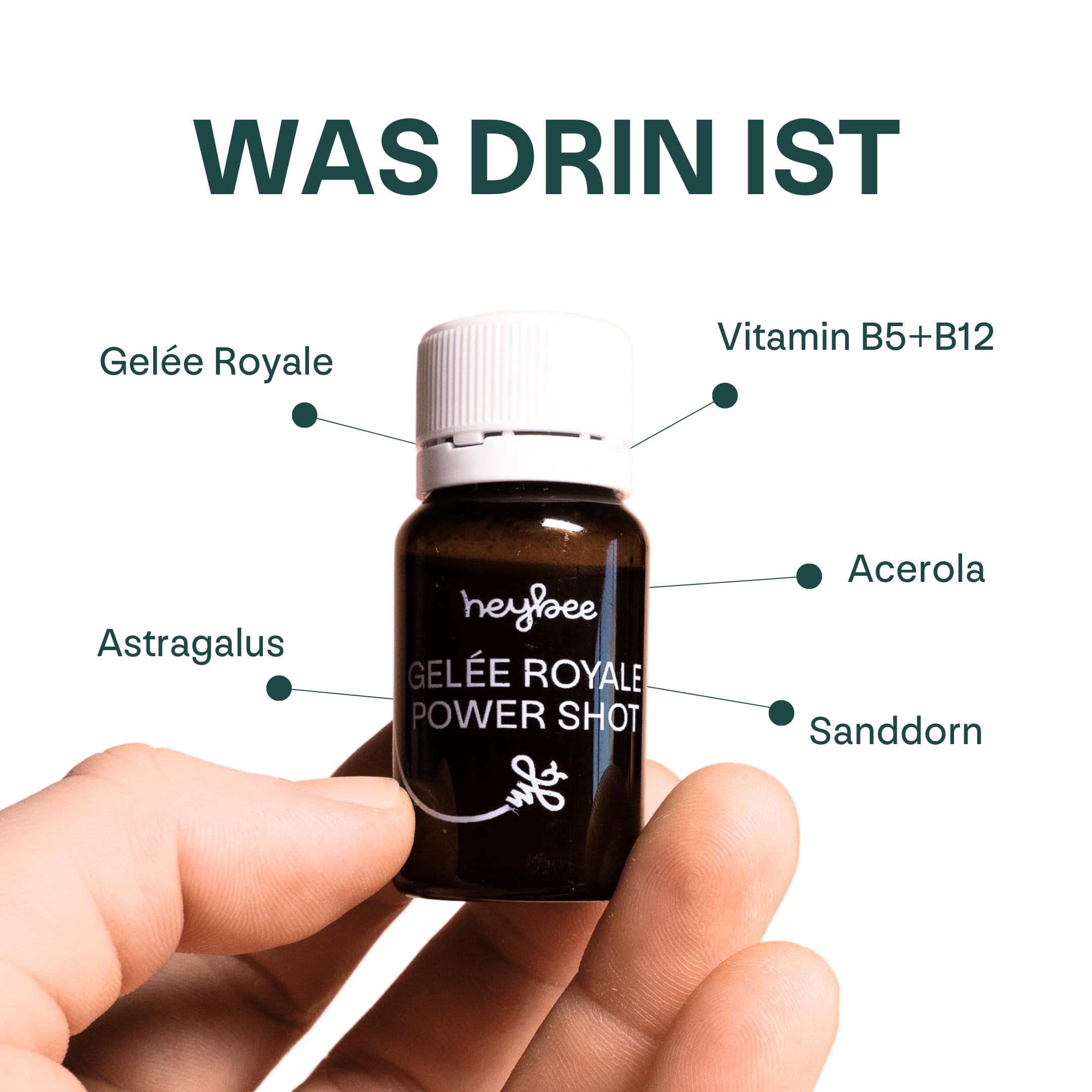 Gelée Royale Power Shot (6x 10 Shots) – natürlicher Energie-Boost ohne Koffein für Fokus & Wohlbefinden - Mit wertvollen Nährstoffen, aus hochwertigen Zutaten in nachhaltiger Imkerei