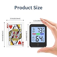 Vista 2 de Termómetro digital higrómetro, termómetro de pared interior, monitor de temperatura de humedad interior con registros máximos y mínimos