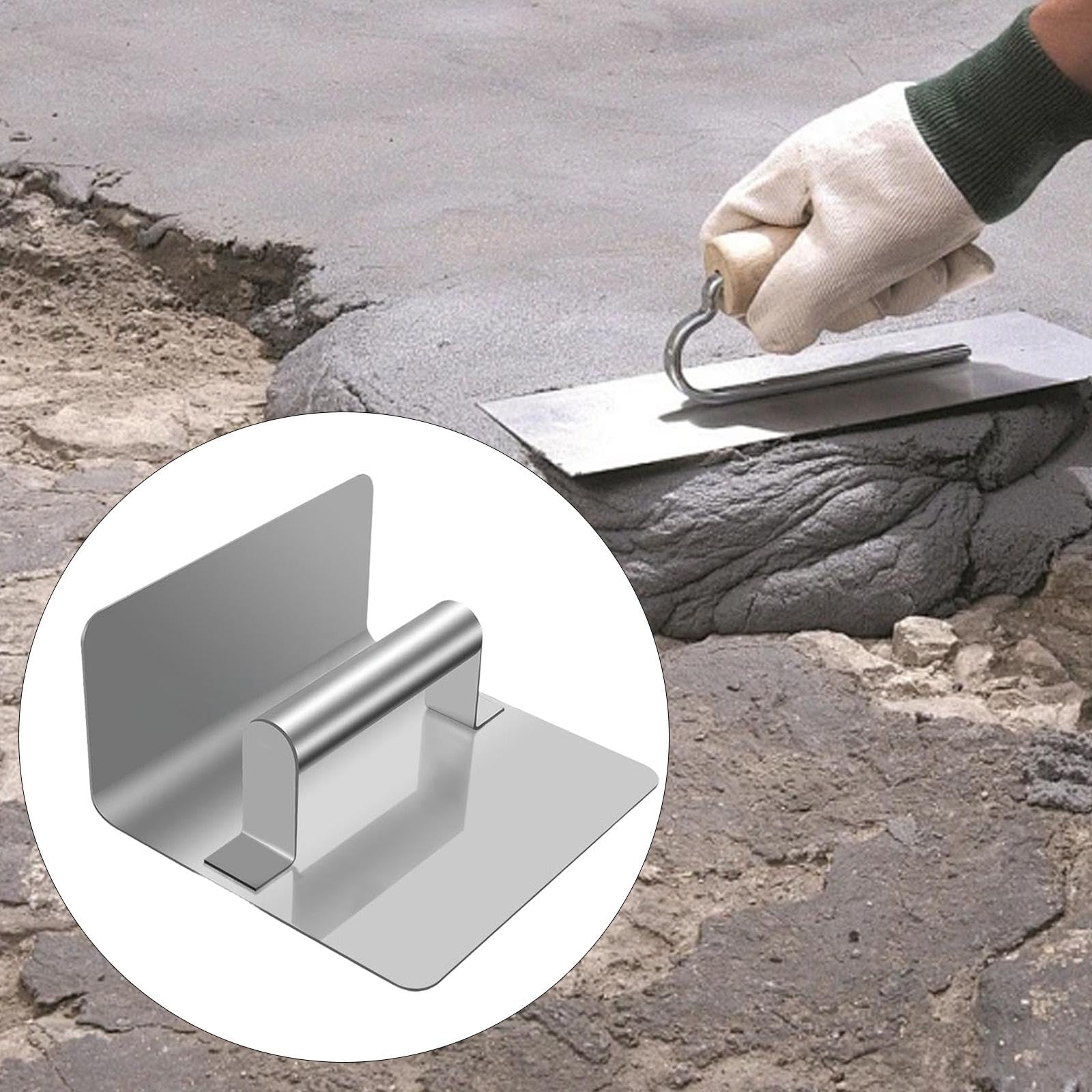 Llana de Esquina Herramienta Profesional Llana de Acabado Espátula para Mortero en Acero Inoxidable Ligero Adecuado para Aplicar Finas Y Alisar, R15 Grados Internos