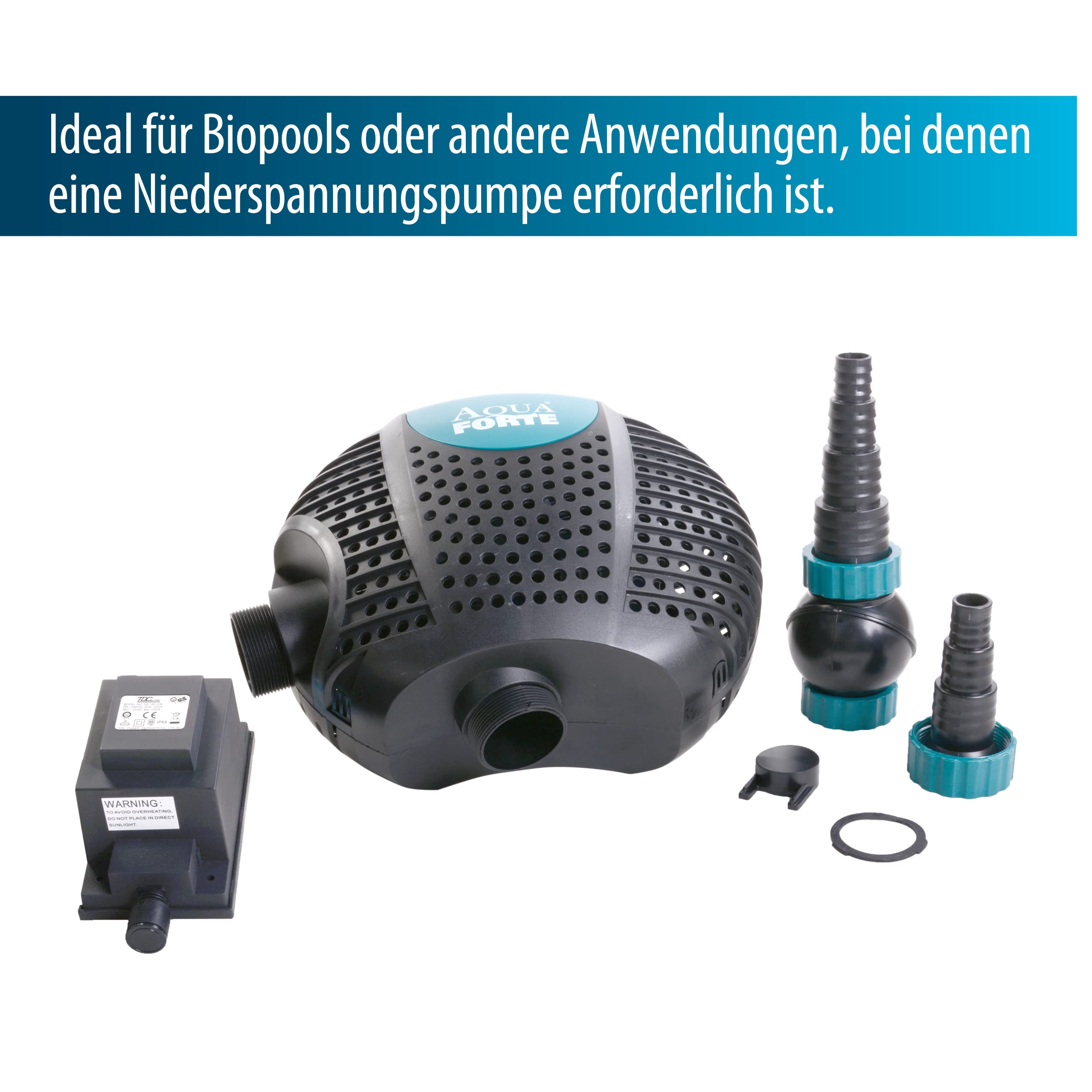 Pompa Per Laghetto AquaForte EC-3500 - 3,5 M³/h, Altezza 2m, 16W Per Filtri E Cascate - Foto 3