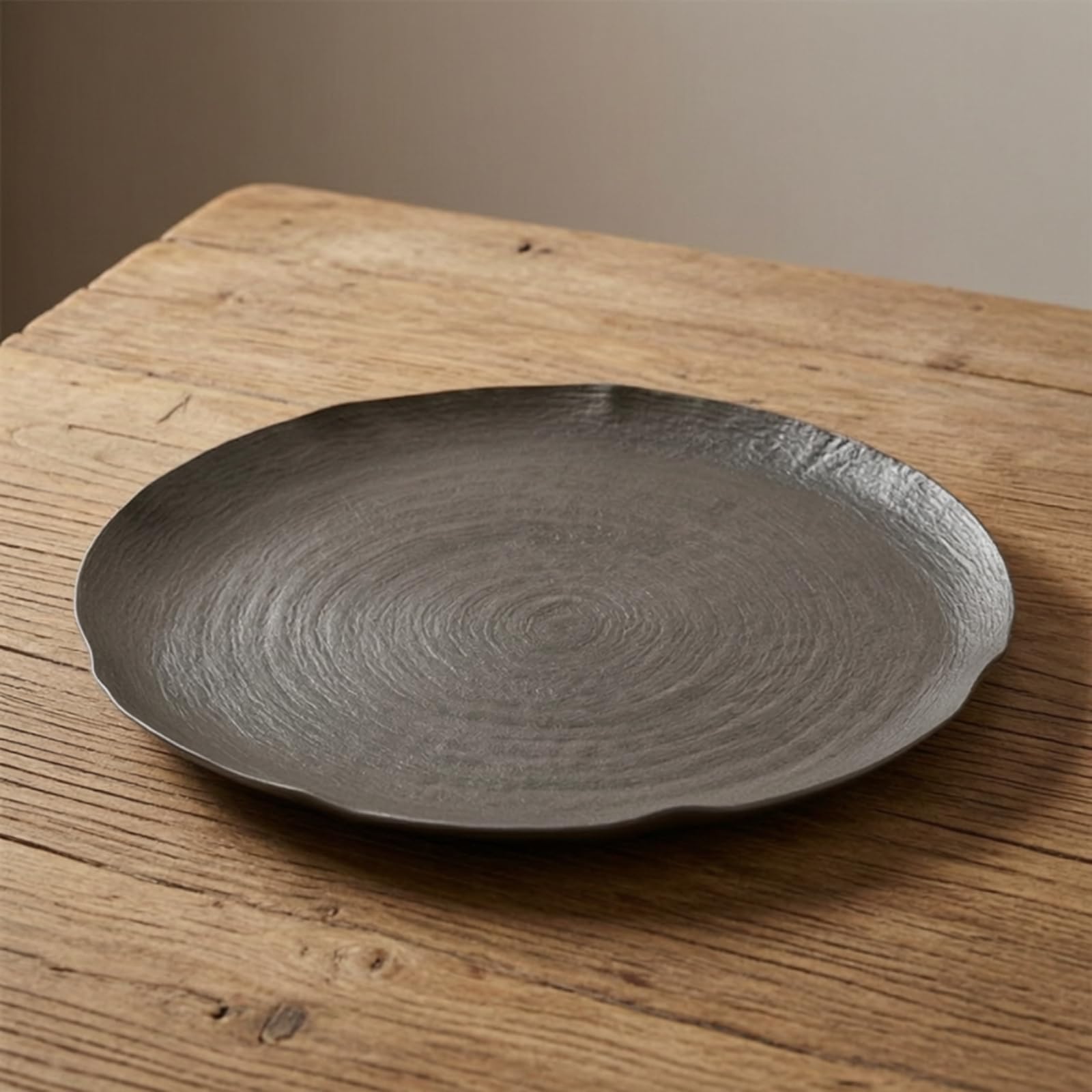 predolo Vassoio con Bordo Rialzato Irregolare Vassoio Svuotatasche Resistente Piatto con Bordo Rialzato per Consolle, 27.5 27.5 H2cm, C款 Oro Piccolo