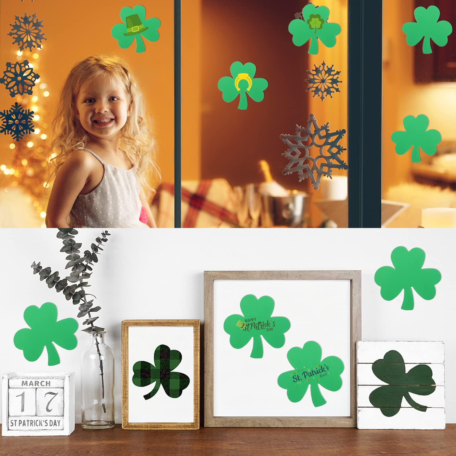 Amazon.com: 72 Pcs Shamrock Cutouts Paper Shamrocks 6'' Clover