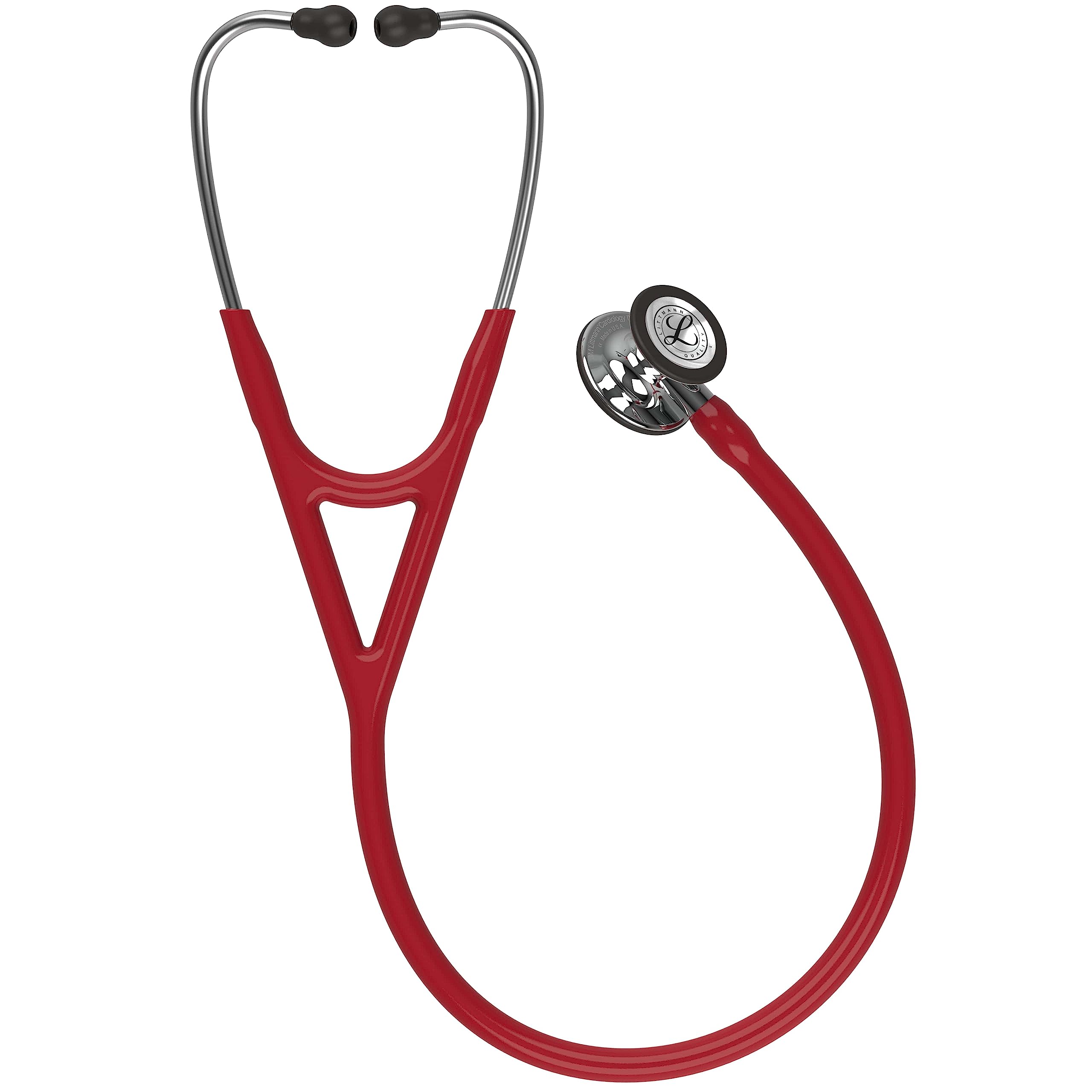 3M Littmann Cardiology IV Estetoscopio con Grabado Gratuito y Linterna Pupilar de Regalo (Burdeos/Mirror Edition)