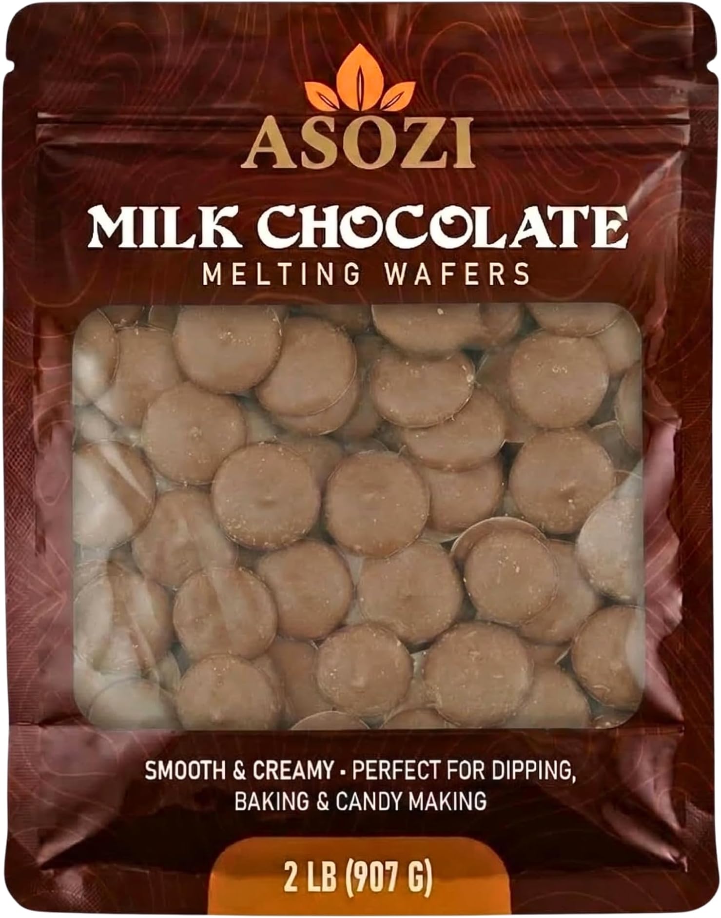 Milk Chocolate Melting Wafers 2LB – Smooth and Creamy Melting Chocolate Perfect for Dipping, Baking, Candy Making, and Decorating Desserts – Ideal for Fountains, Coating, and Molded Chocolates Cocoa Lite