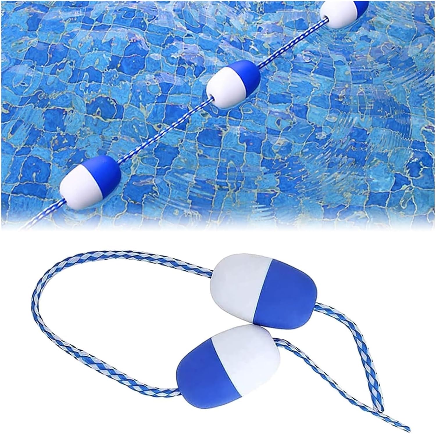 High Visibility Swimming Pool Safety Rope - Durable Nylon Float Line Lane Divider & Marker for Enhanced Pool Safety Barrier, Ideal for Swim Training and Events