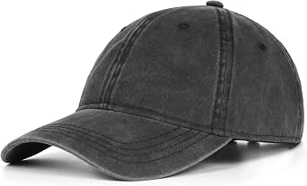 Zylioo Cappellino Baseball Uomo Taglie Forti (XXL) - Tesa Lunga 7,5 Cm, Nero