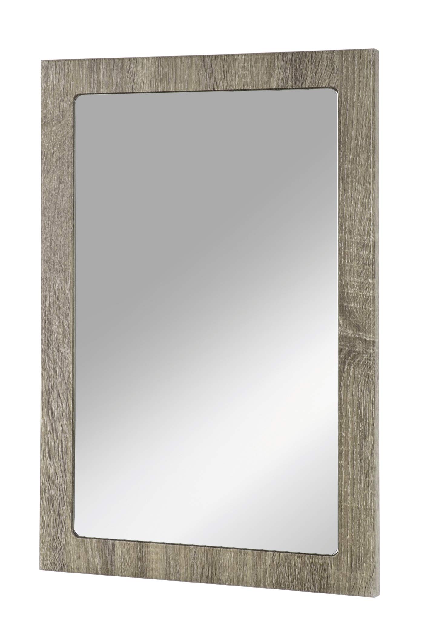 HAKU Mirroir Dark Oak, Mdf - Dim.: W 40 cm X H 60 cm X D 2 cm, Style: Modern