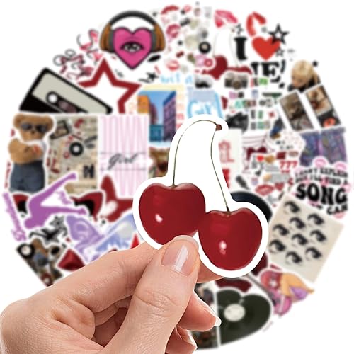 Miniatura 4 de 100 piezas de calcomanías estéticas Calcomanía retro de chicas del centro de la ciudad Y2K Lindas calcomanías cibernéticas de moda de los 2000