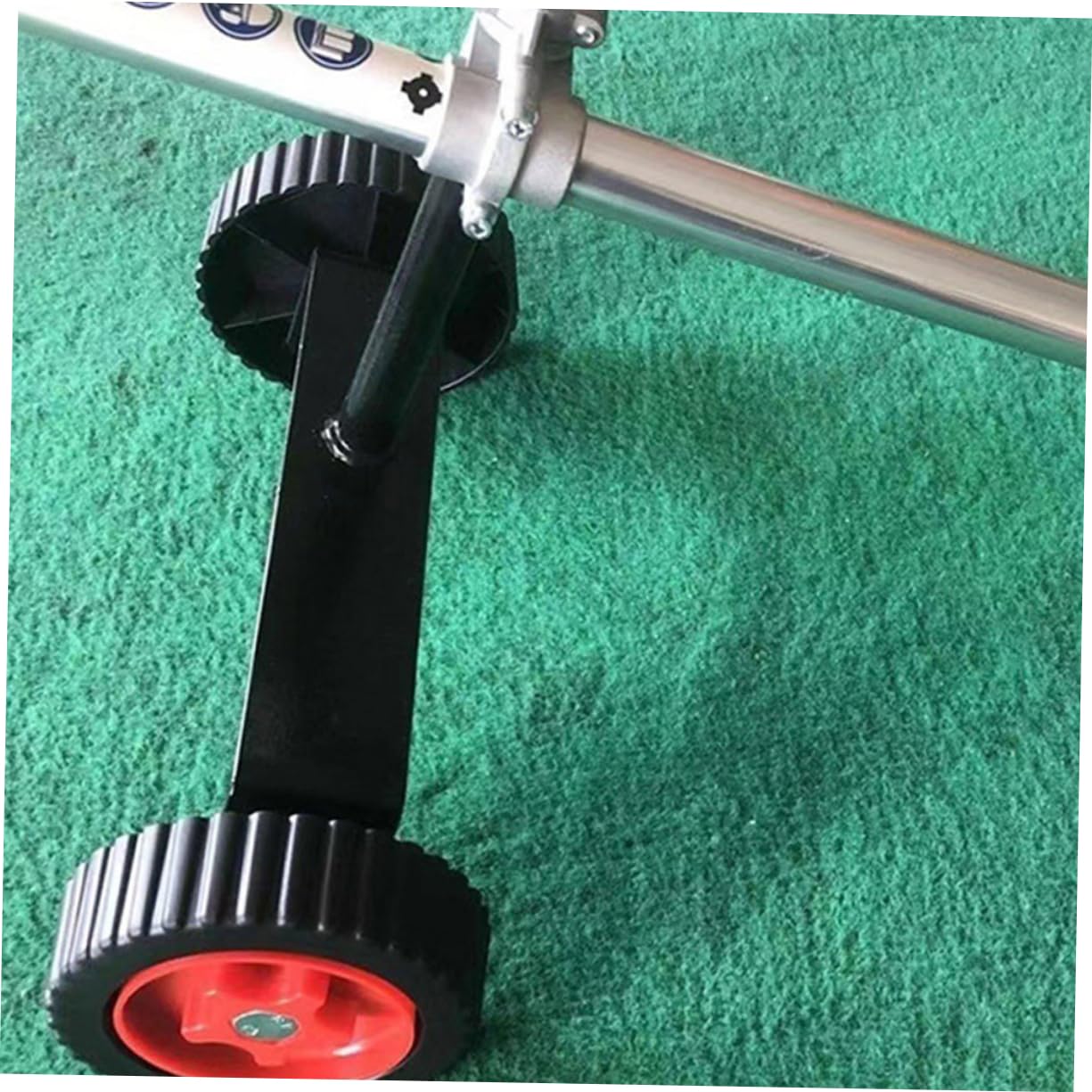 2piezas Recortadora De Hilo Ruedas Soporte Para Herramientas De Jardinería Ruedas Para Cortacésped Compatible Mochila y Montaje Lateral