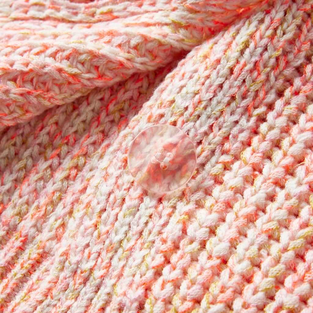 vidaXL Cardigan da Bambina Lavorato a Maglia Rosa Misto 128