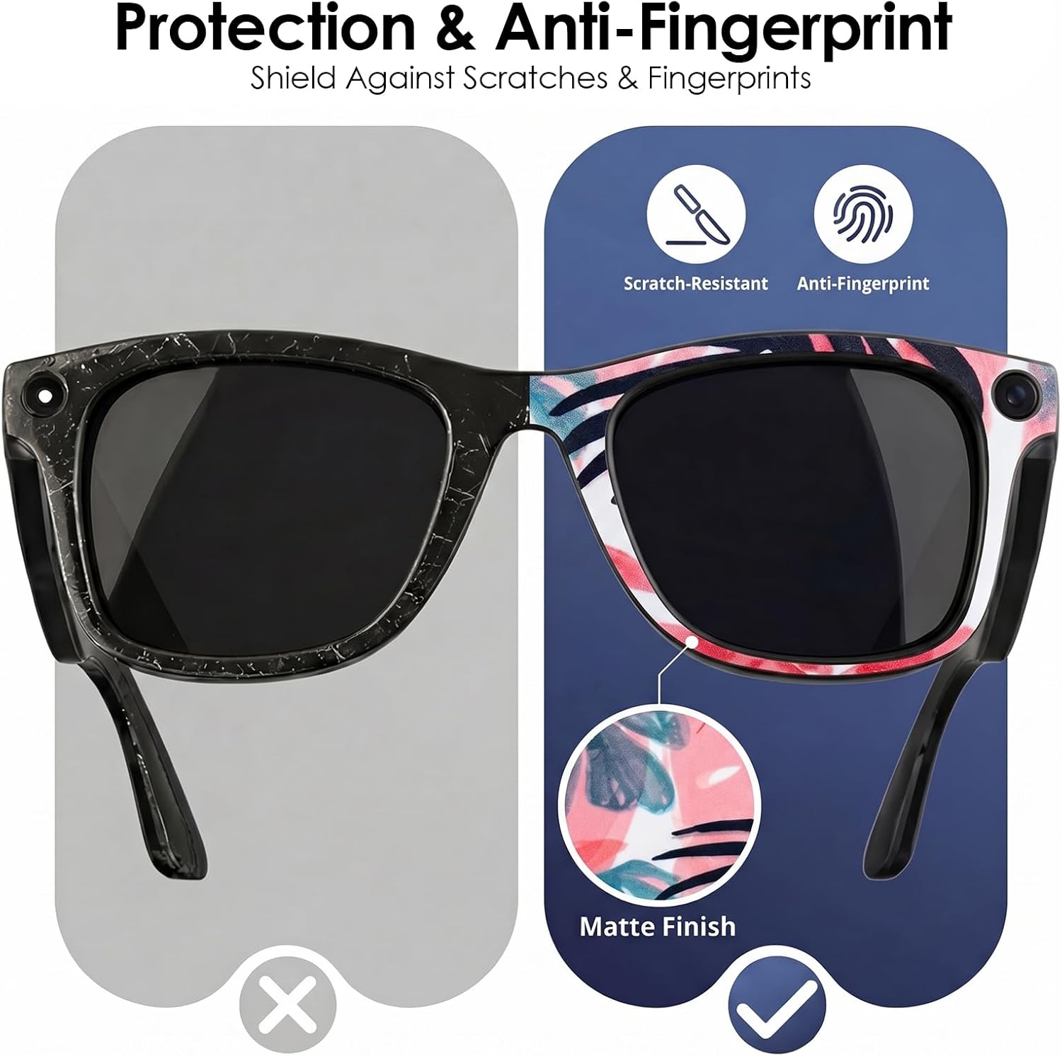 Protective Skins Compatible with Ray-Ban Meta Wayfarer Gen2/Gen1 Glasses, Premium 3M Vinyl Wrap Decal Stickers Accessories, Scratch-Resistant (Pastel Watercolor, Standard (50□22)) image 4