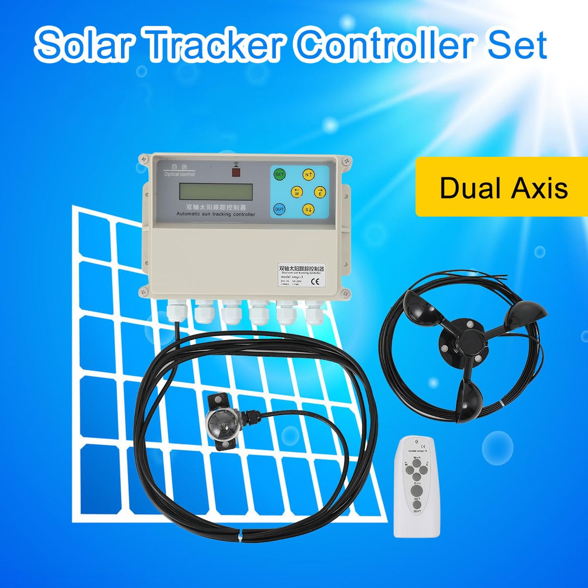 ContrôLeur à Double Solar Tracker SystèMe de Suivi Automatique Solaire Suivi de Plate- à DegréS de Liberté Tracker pour PV Solar Panel System,Automatique de la Plateforme du Contrôleur
