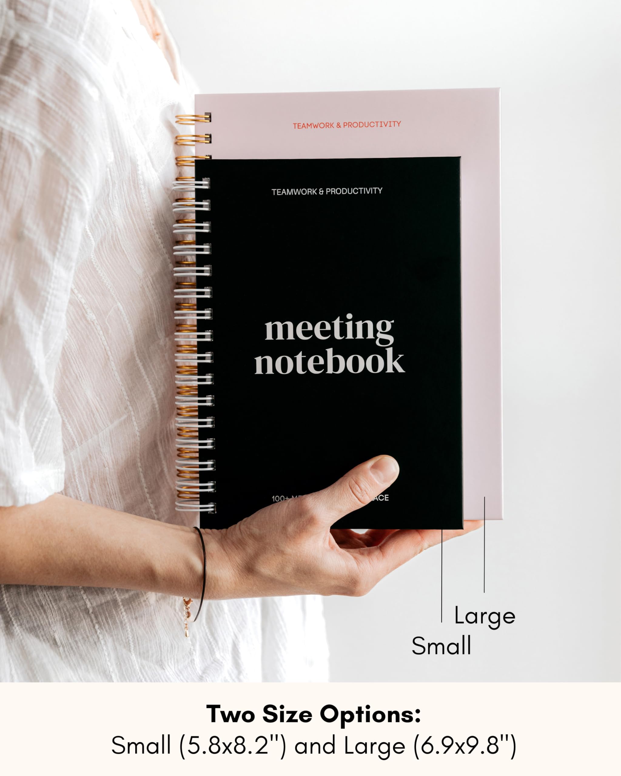Lamare Cuaderno de reuniones para organización del trabajo, cuaderno de trabajo para tomar notas | Mantente organizado con más de 100 páginas de reuniones, artículos de acción y planificación de proyectos