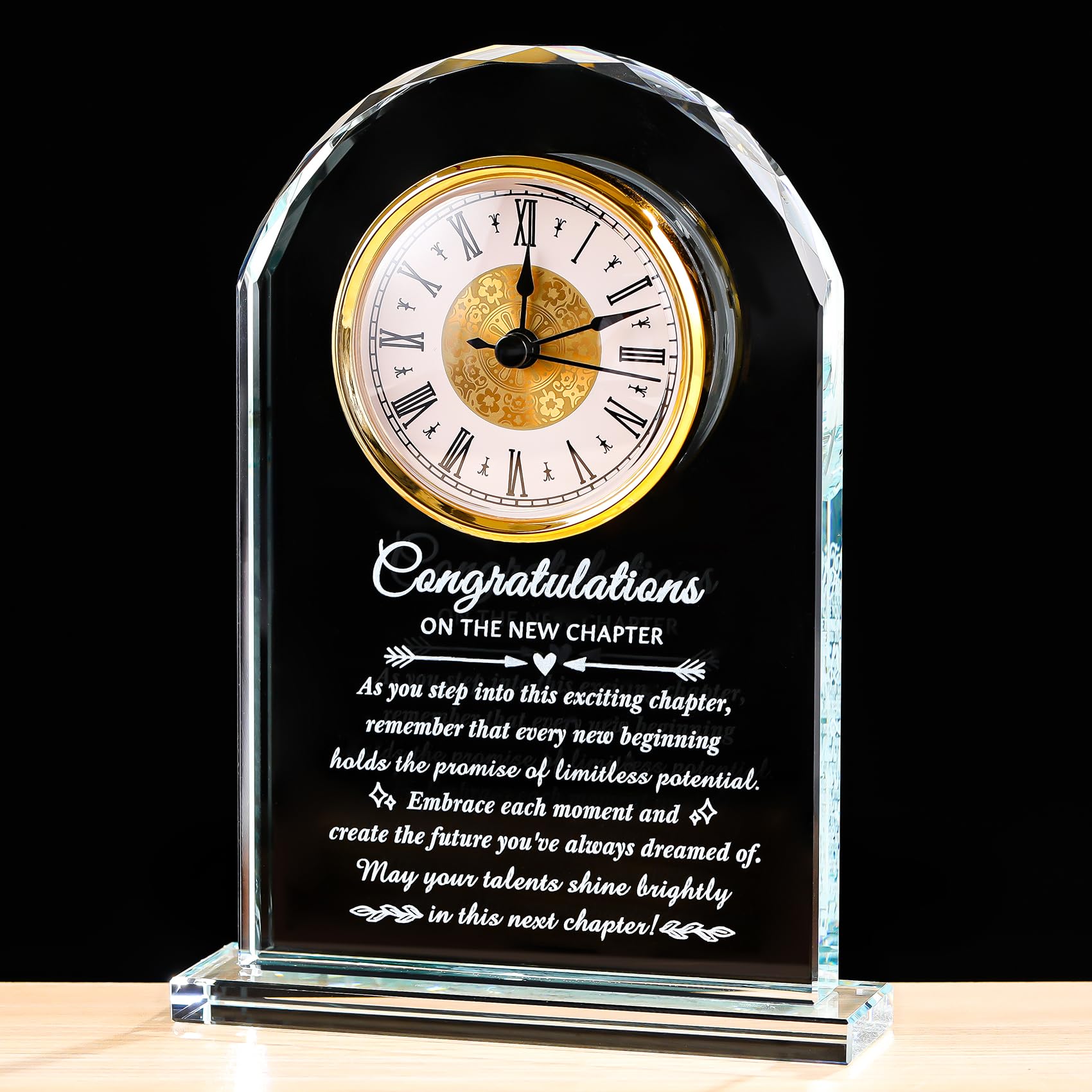 Movdyka Crystal Clock Plaque