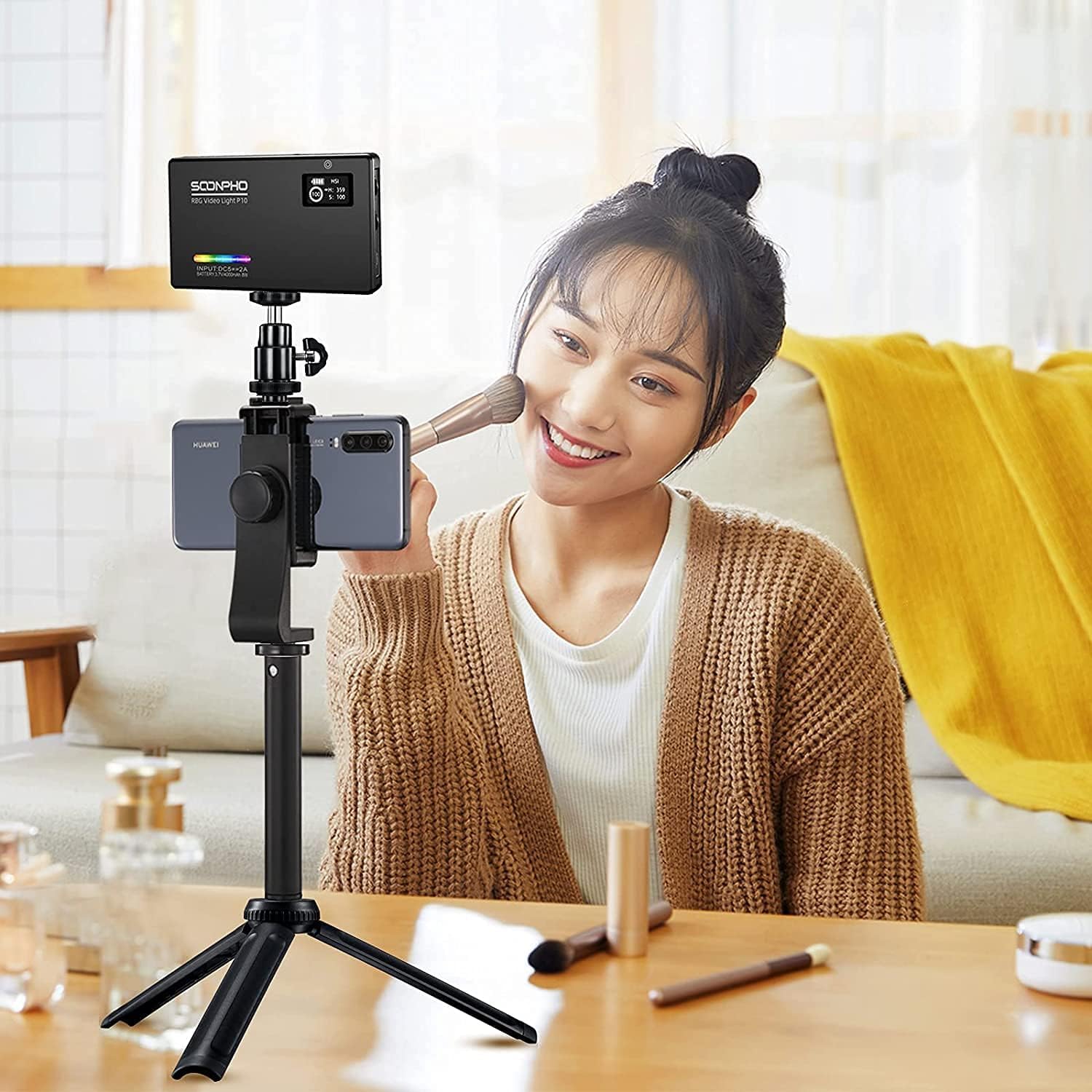 Amazon | SOONPHO LED撮影用ライト 小型 RGBビデオライト 高輝度照明