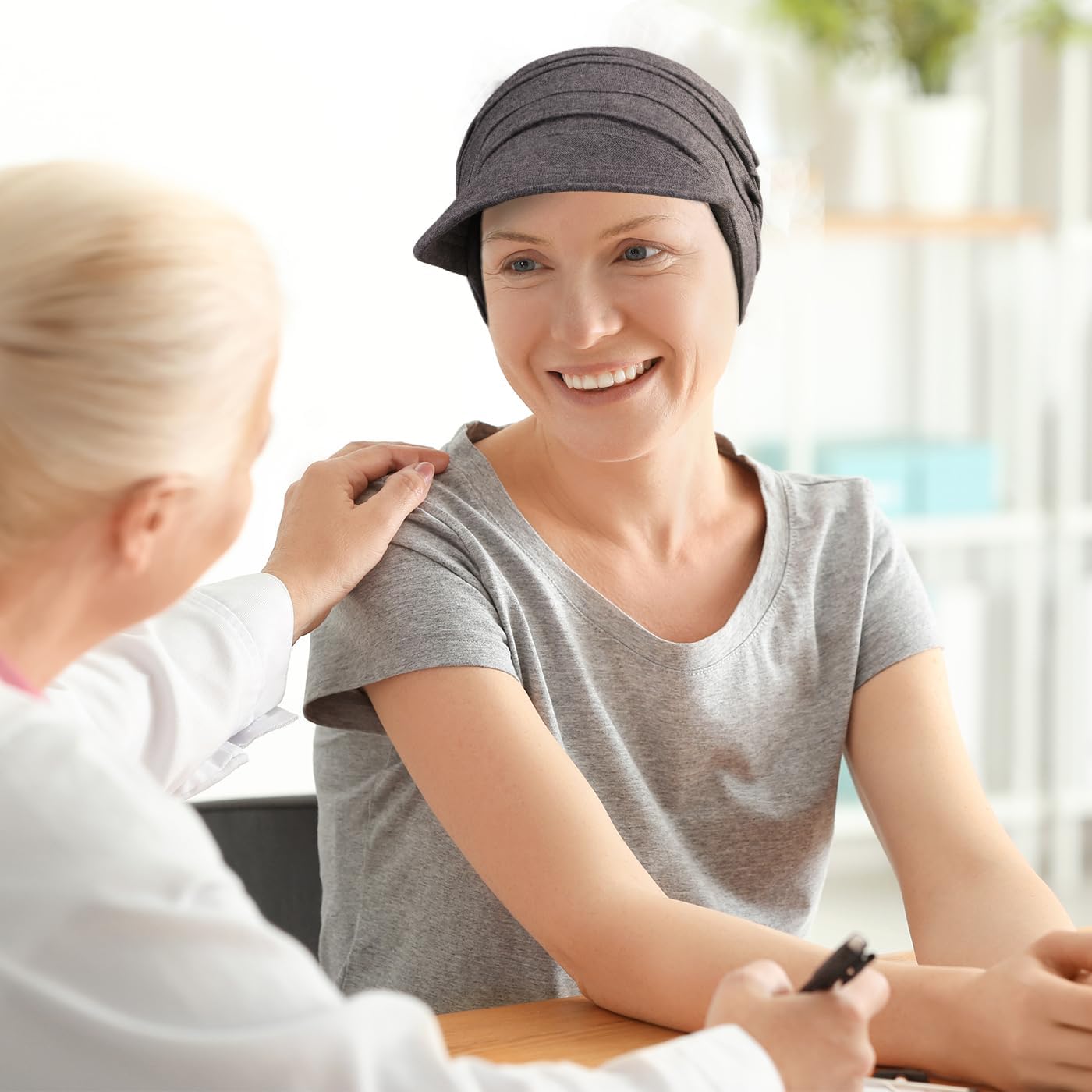 Wimnkuv ソフトバンブー ベースボールキャップ 女性用 化学療法帽子 抜け毛用