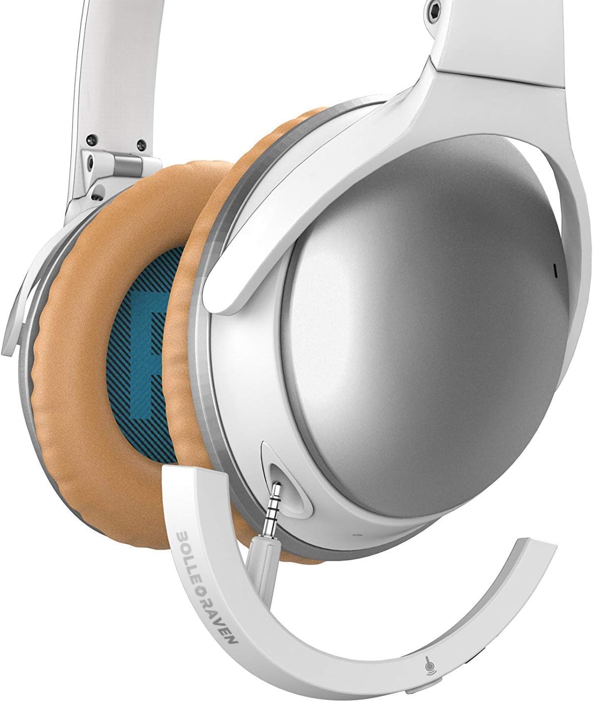 Bolle&Raven Wireless Bluetooth Adapter for Bose QuietComfort 25 Headphones (QC25) (White)