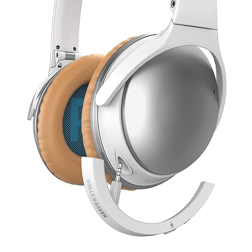 Bolle&Raven Wireless Bluetooth Adapter for Bose QuietComfort 25 Headphones (QC25) (White)