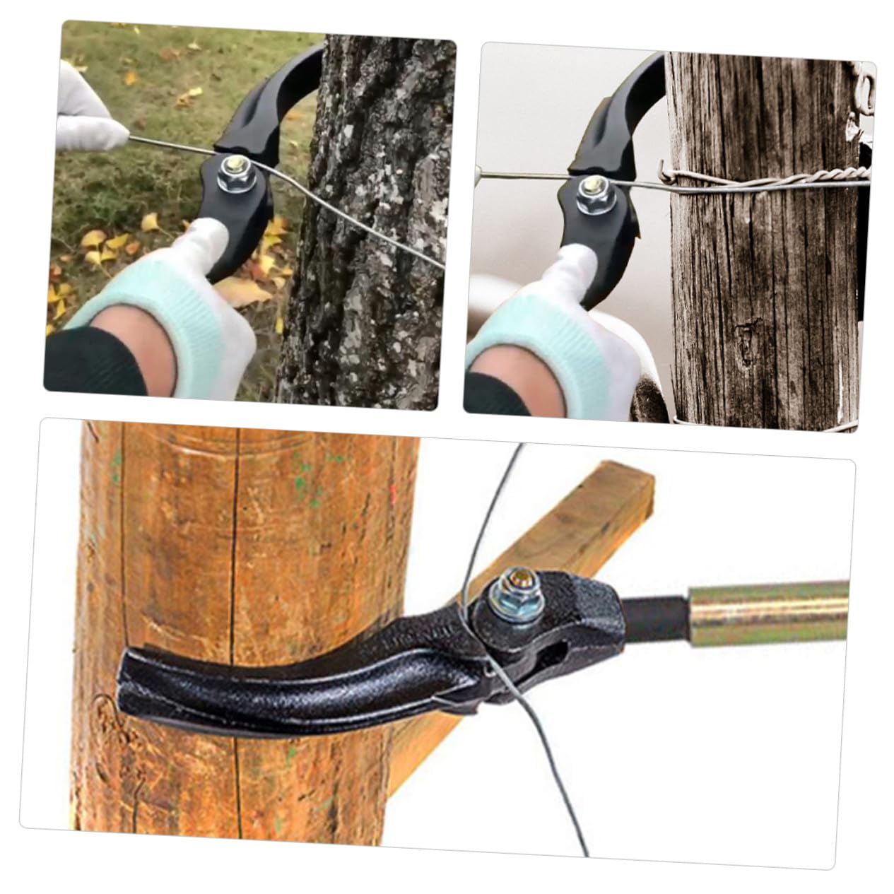 DOITOOL Tensor Mango Largo y Jardín para Cercas Agrícolas de Alambre Herramienta Práctica de Acero para Tensar y Estirar Alambres de Púas y Lisos