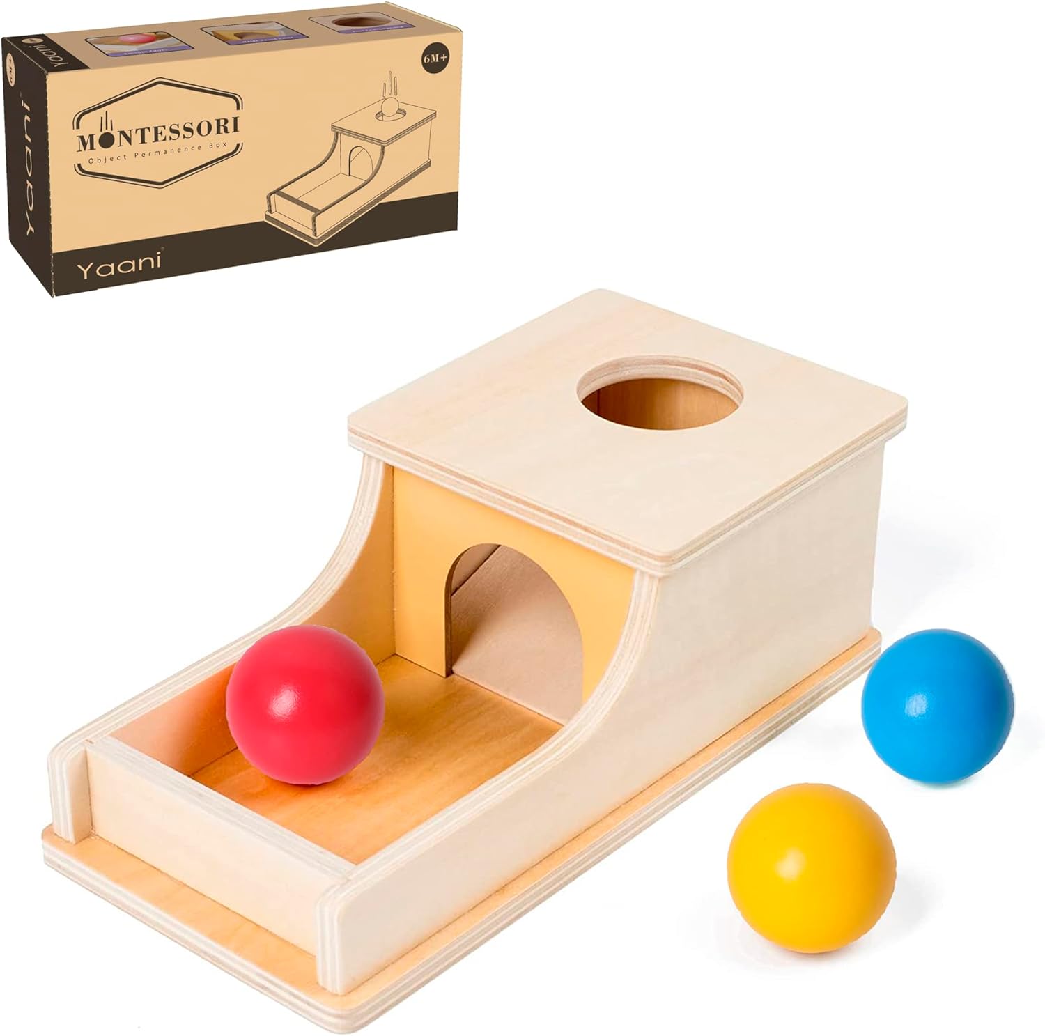 YAANI Montessori Object Permanence Box, Montessori Toys for 1 Year olds