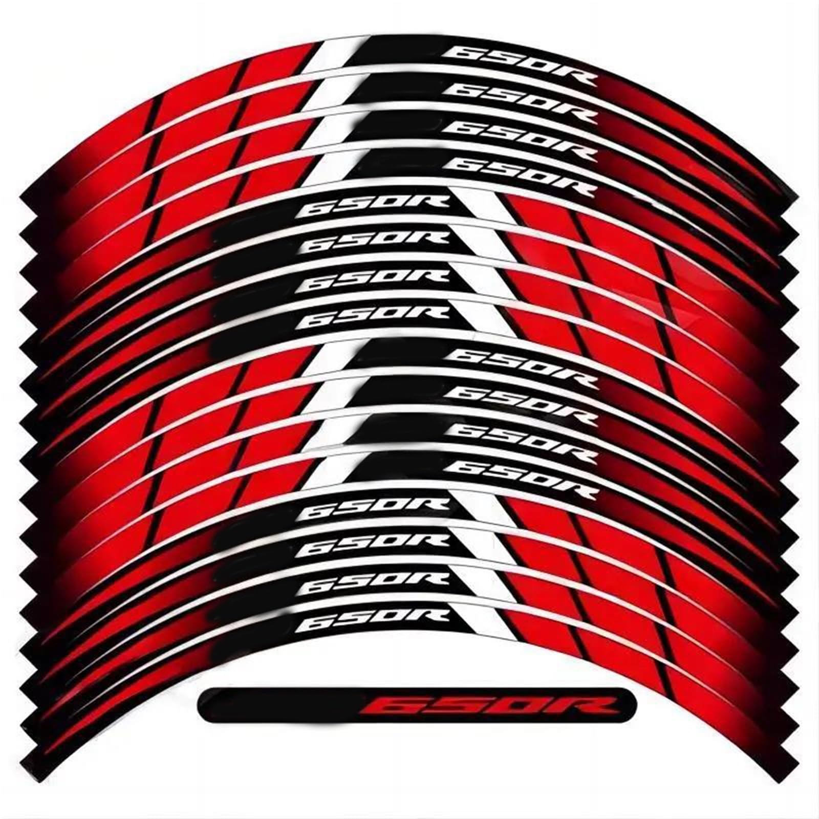 Sticker Part Hub Decals Rim Stripe Tape for H-onda CB650R CBR 650R Accessories Reflective Motorcycle Wheel Tire Modification Sticker(Black- Silver)